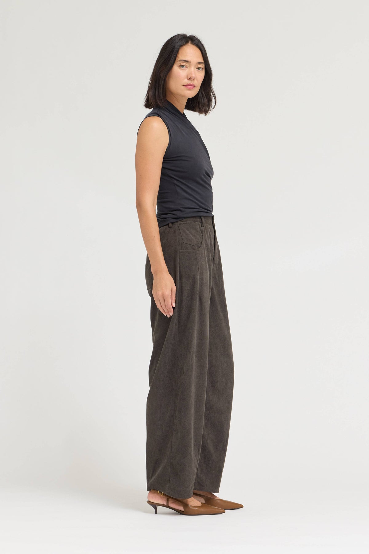 Earthy Olive Relaxed Corduroy Pants