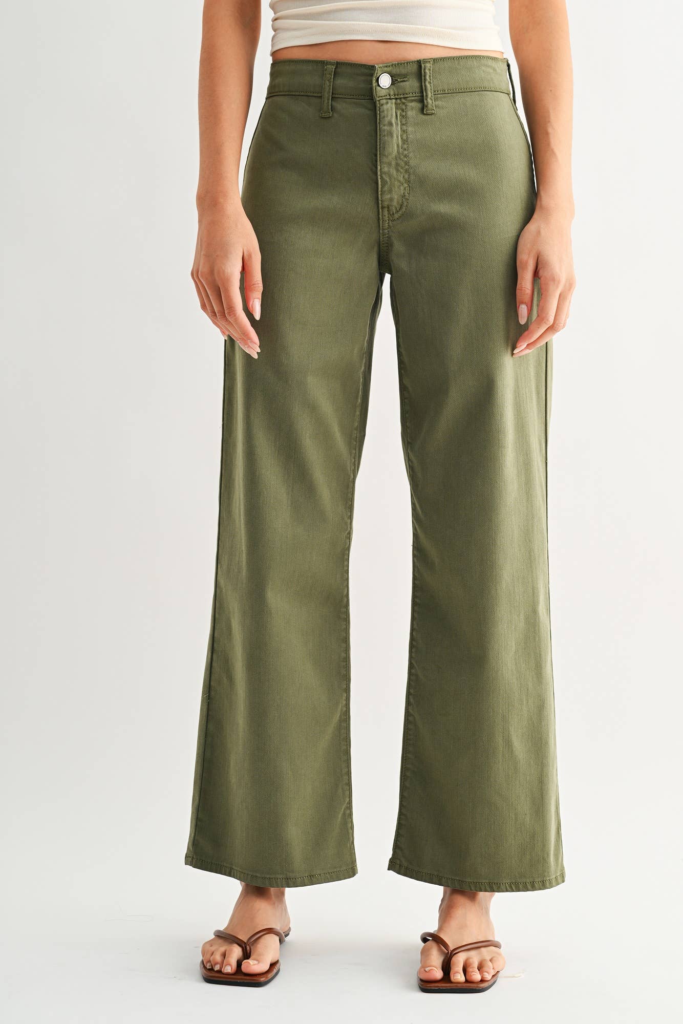 Olive Stretch Twill Trouser Jean