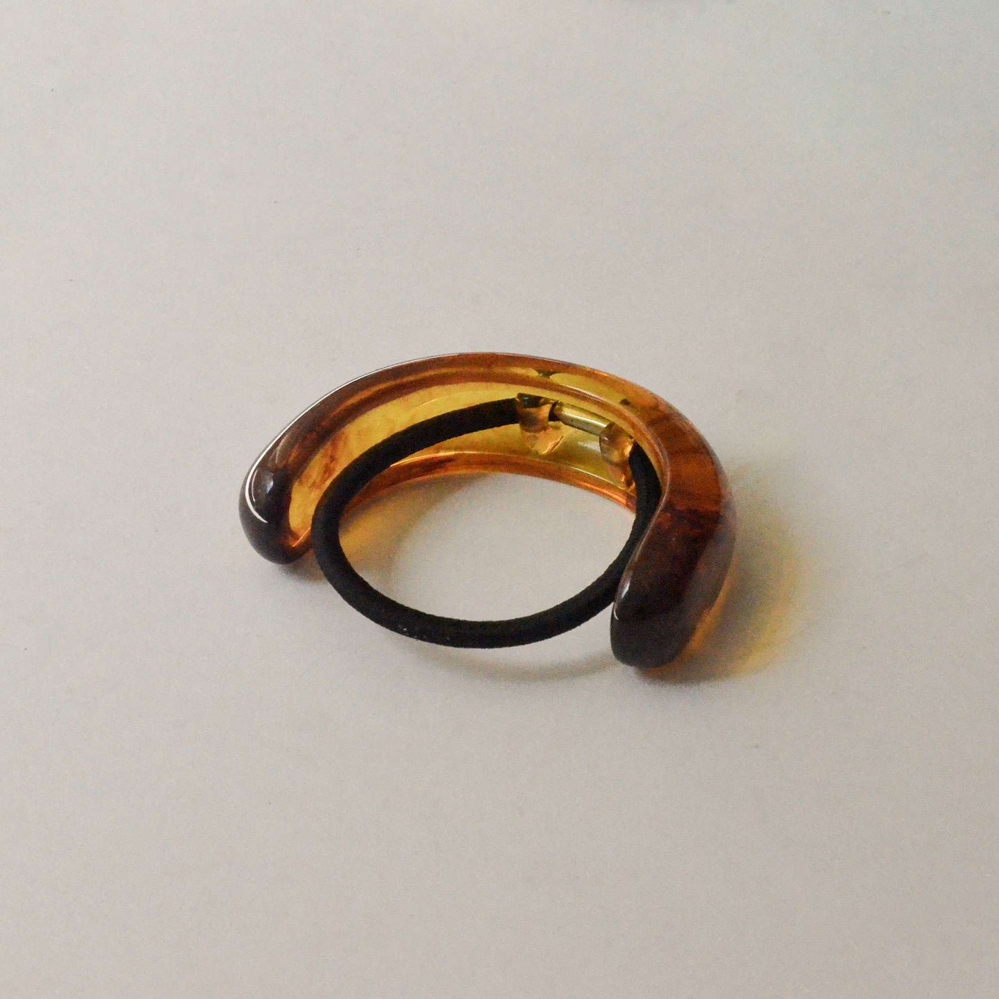 Brown Wide Arch Ponytail Hair Tie