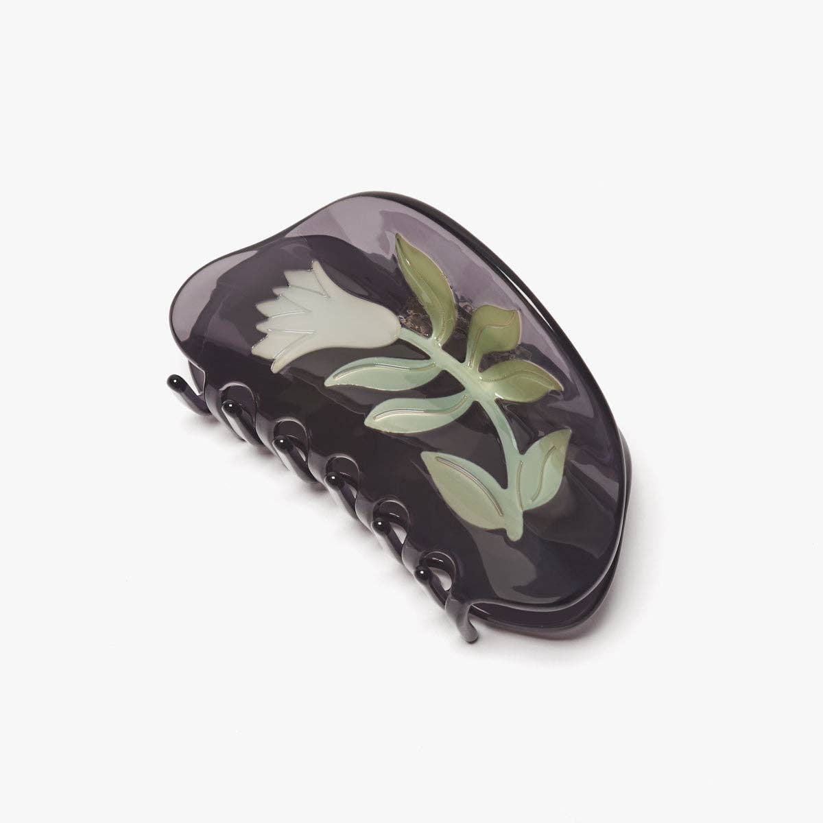 Black Belladonna Floral Hair Claw