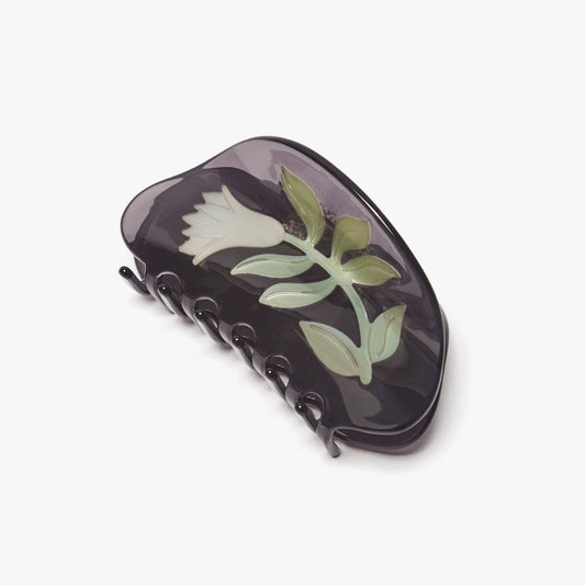 Black Belladonna Floral Hair Claw