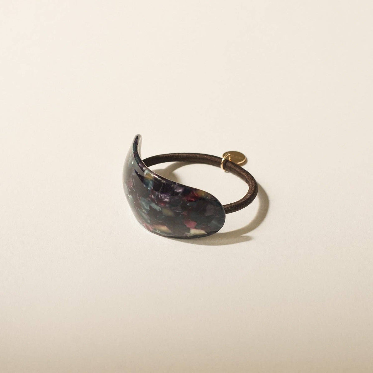 Midnight Blue Oval Resin Ponytail Cuff