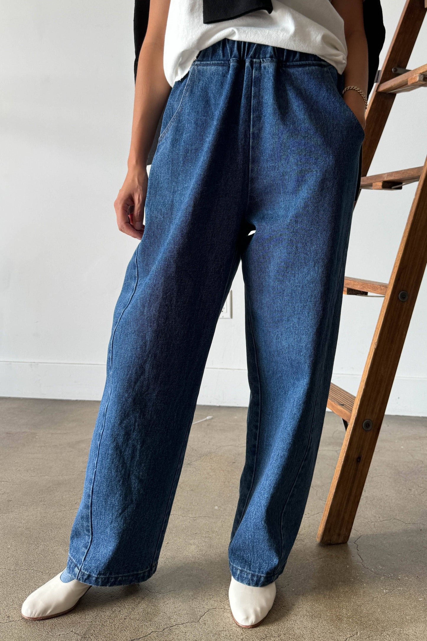 Blue Denim Long Arc Pants