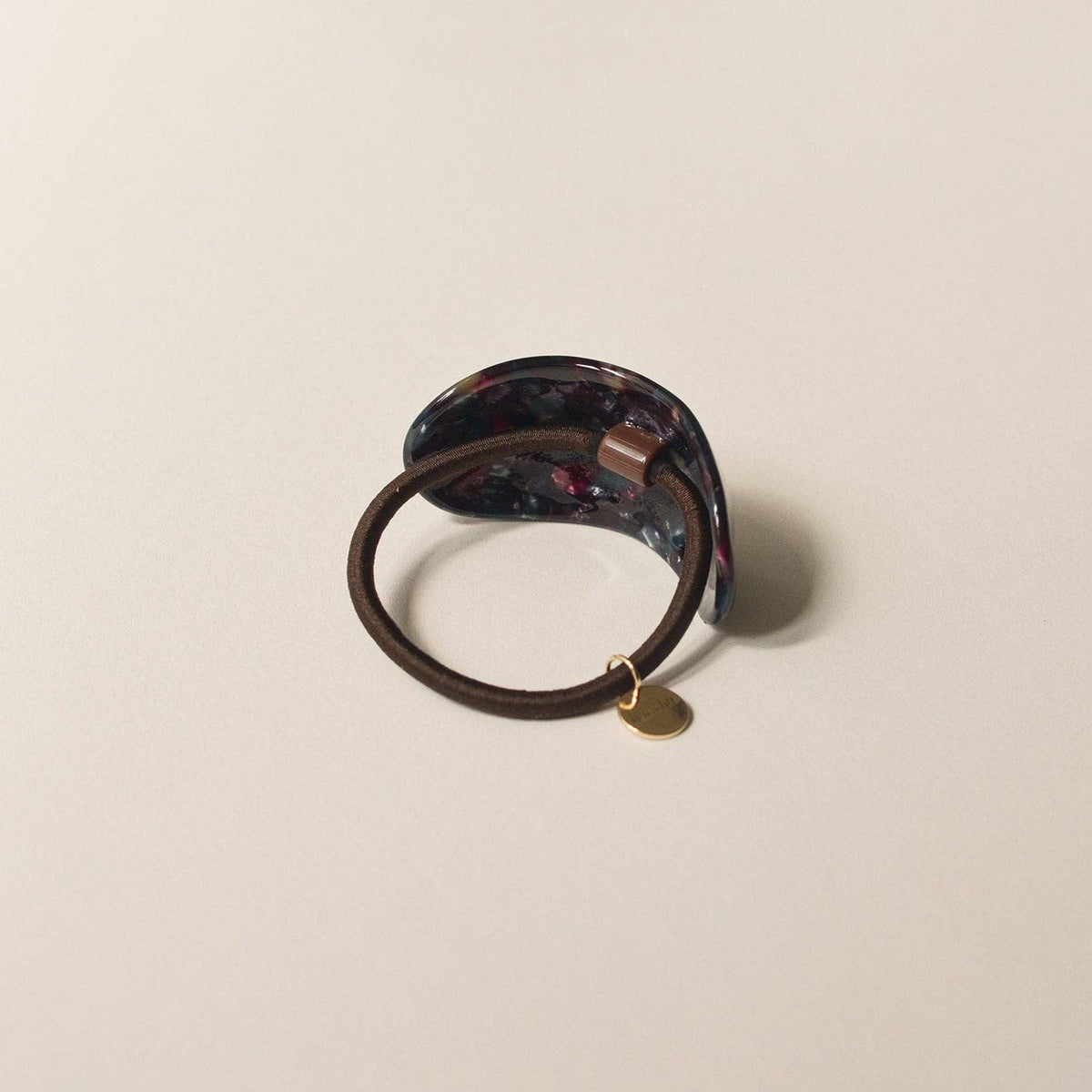 Midnight Blue Oval Resin Ponytail Cuff