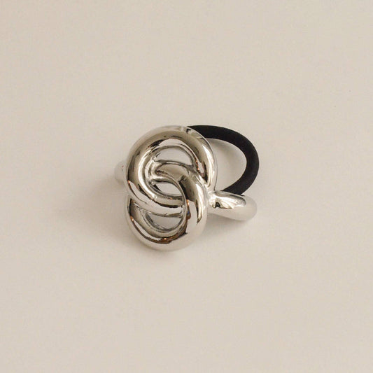 Silver Eternal Loop Ponytail Hair Ti