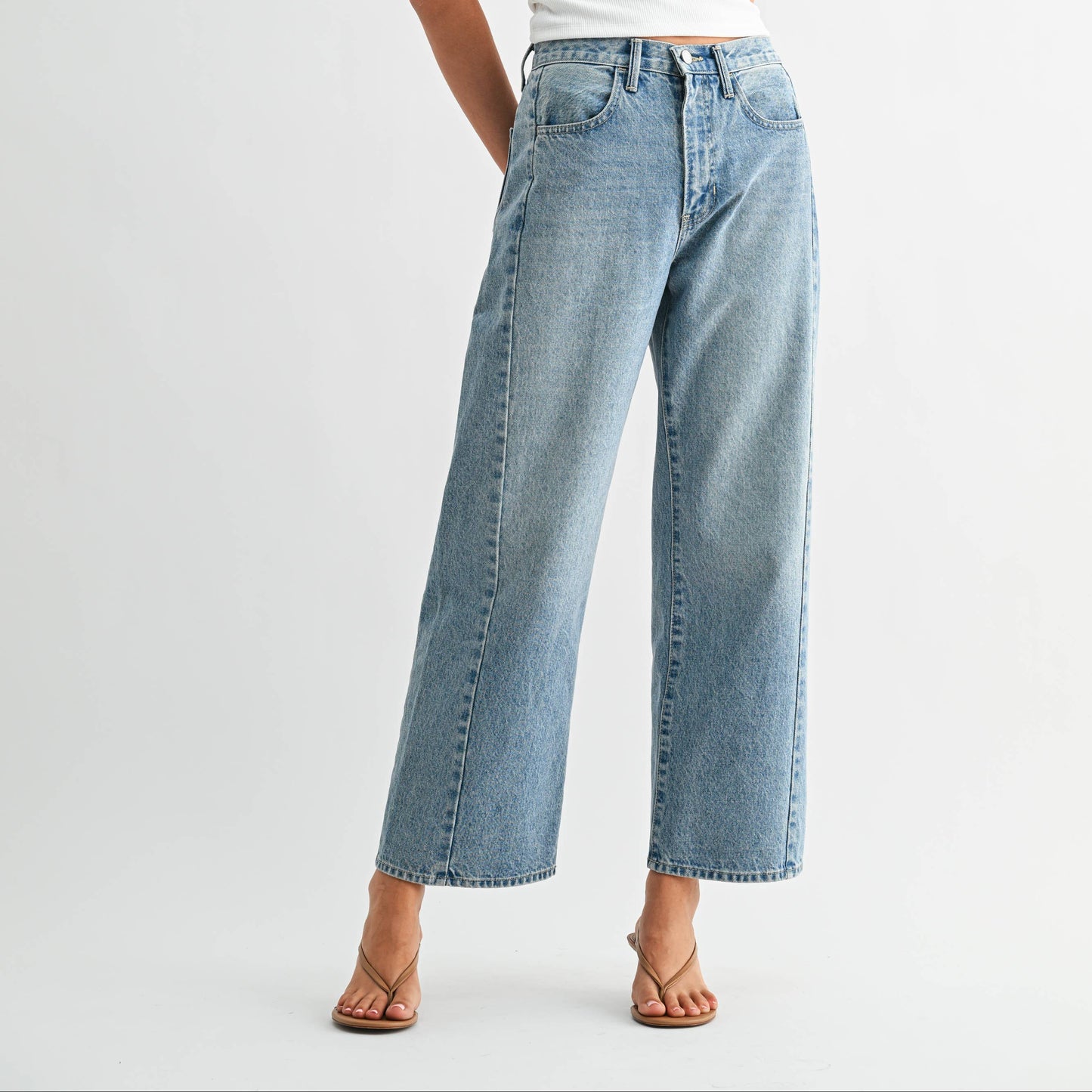 Medium Wash Barrel Twist Jean