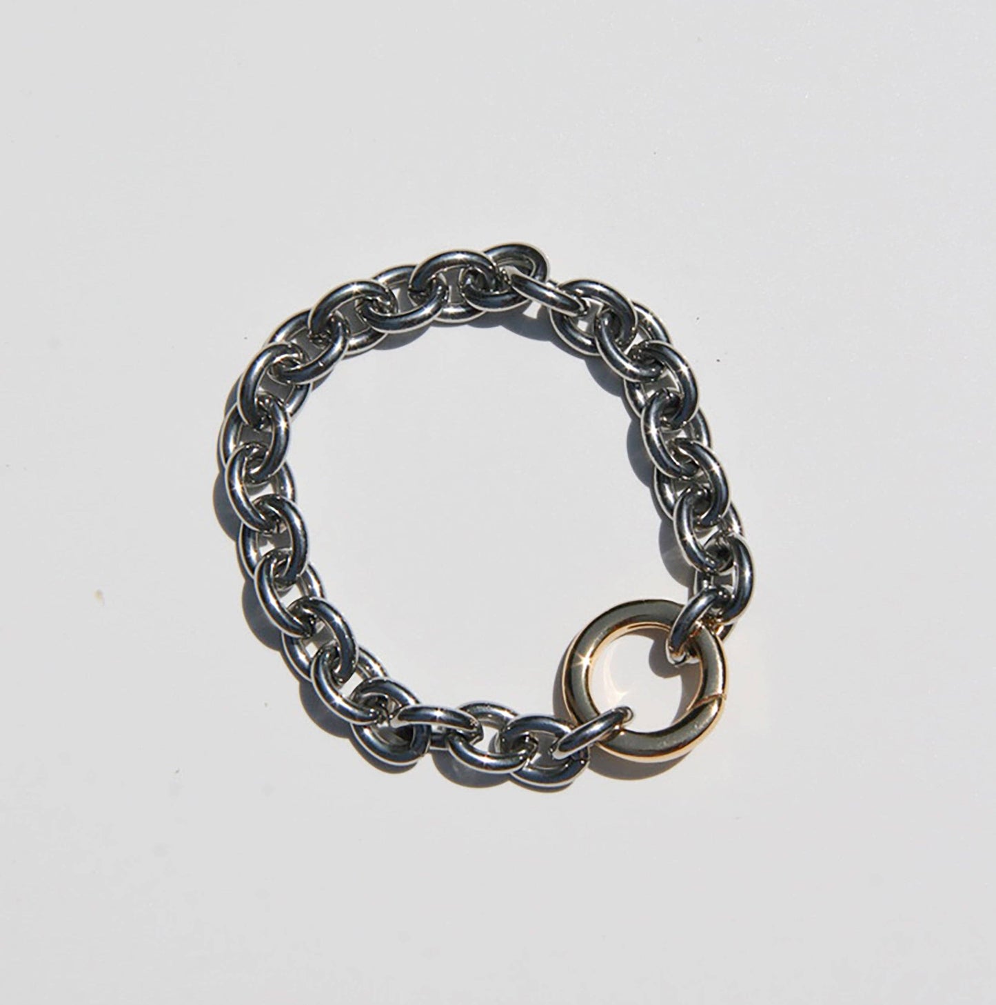 Two-Tone Rhodium Link & Chain Necklace