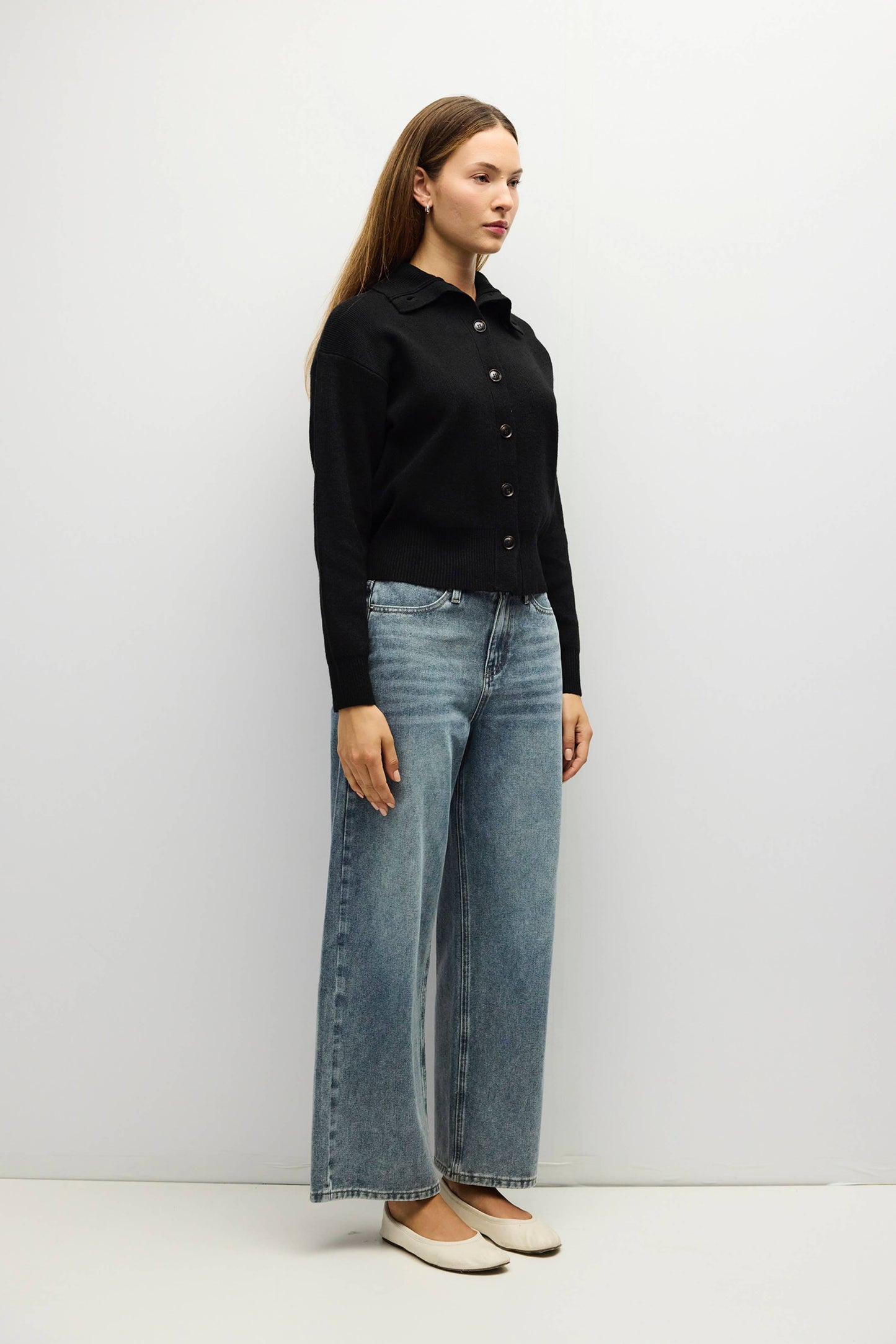 Turtleneck Button Front Cardigan
