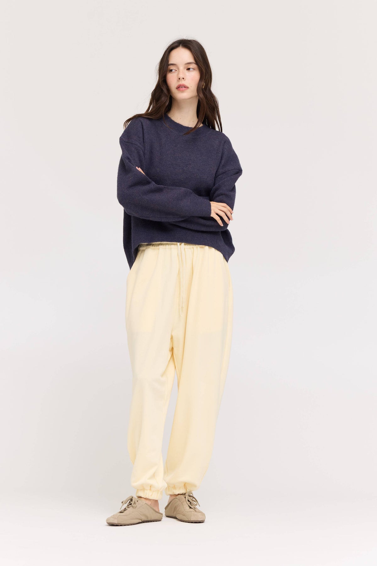 Heathered Blackberry Pullover Sweater