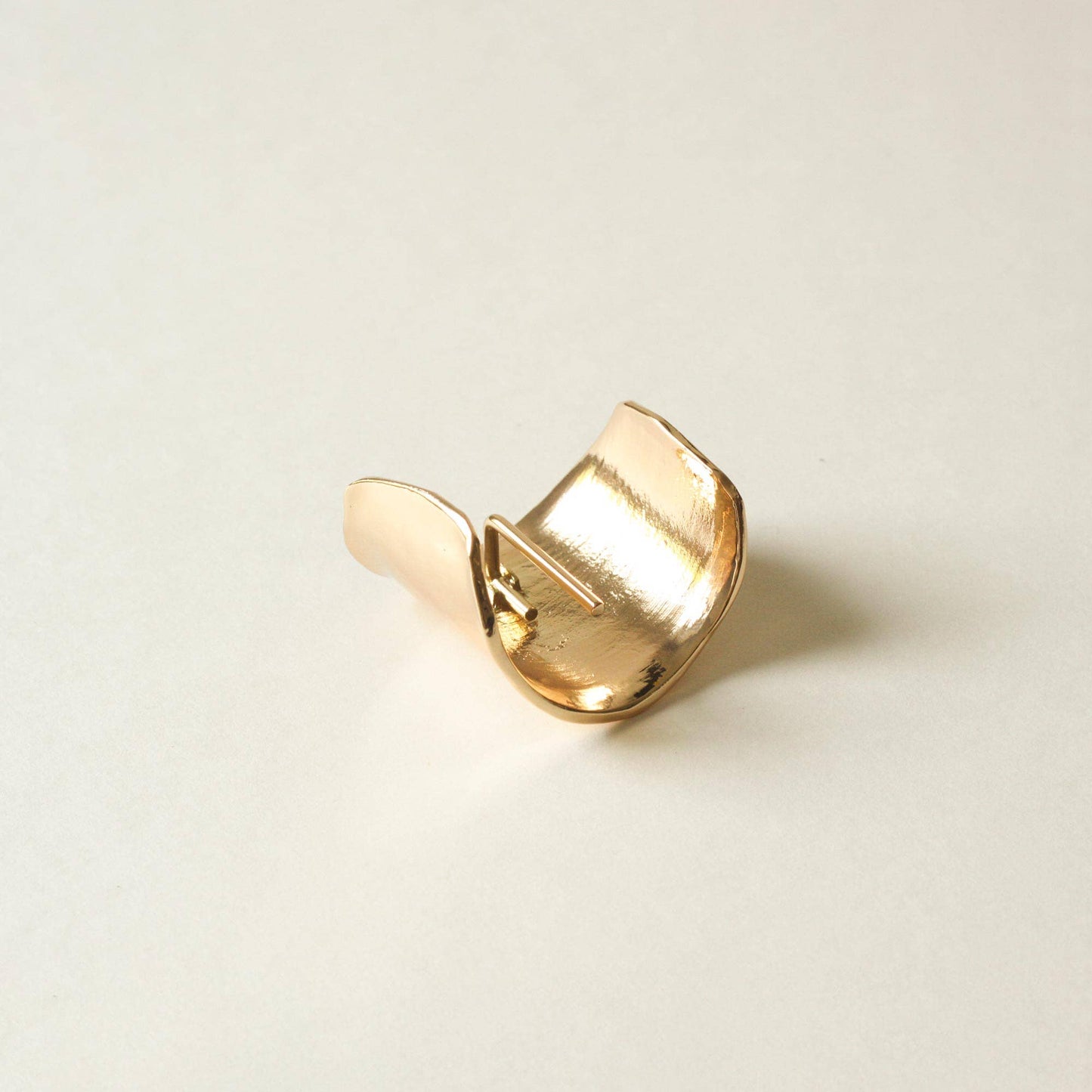 Gold Metal Hair Ponytail Cuff Stick