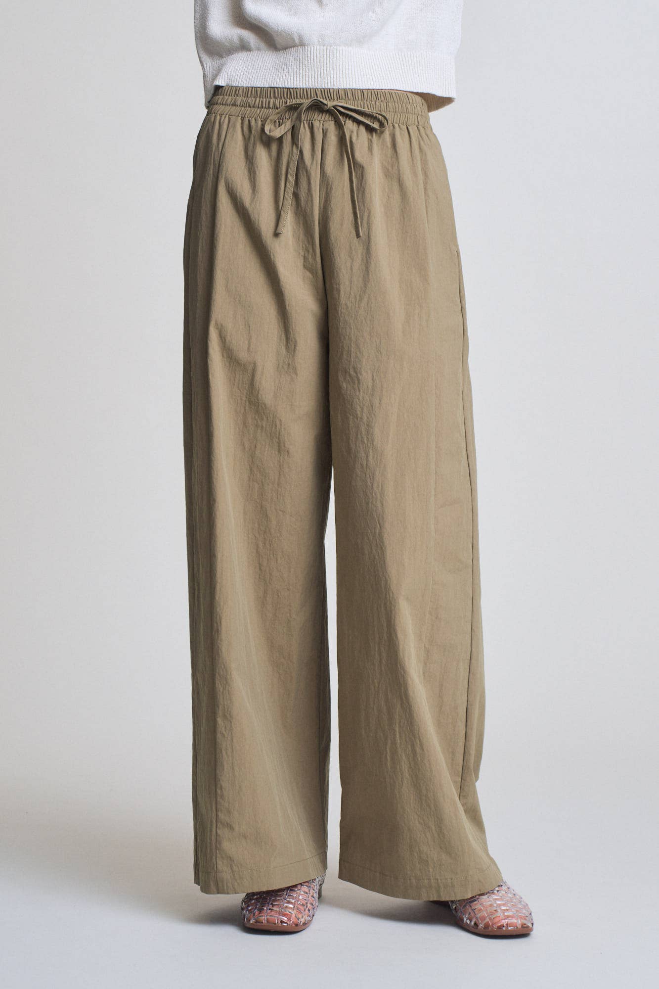 Drawstring Panel Pants