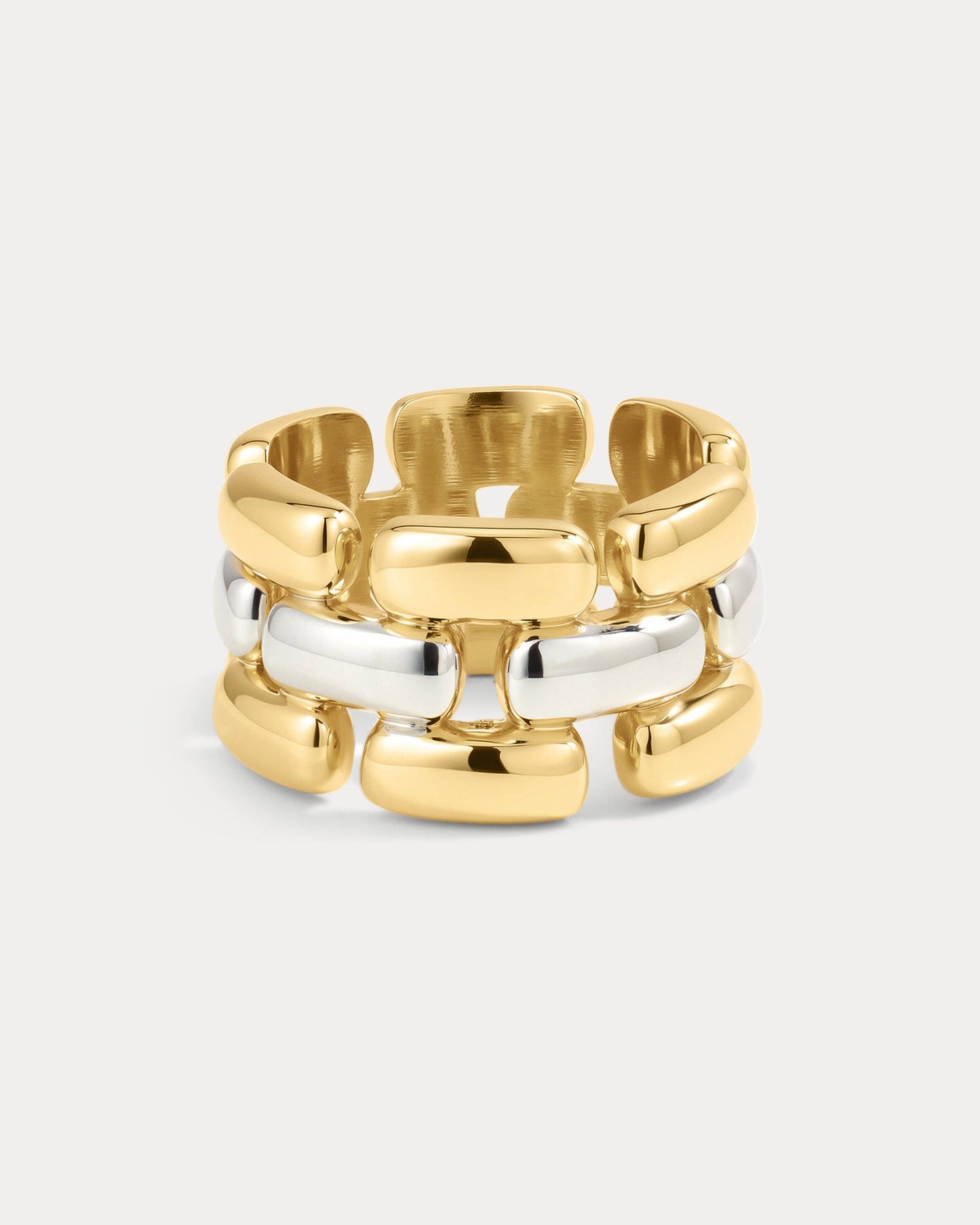 The Noir Gold + Silver Link Ring