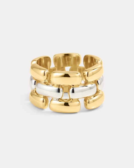 The Noir Link Gold/Silver Ring