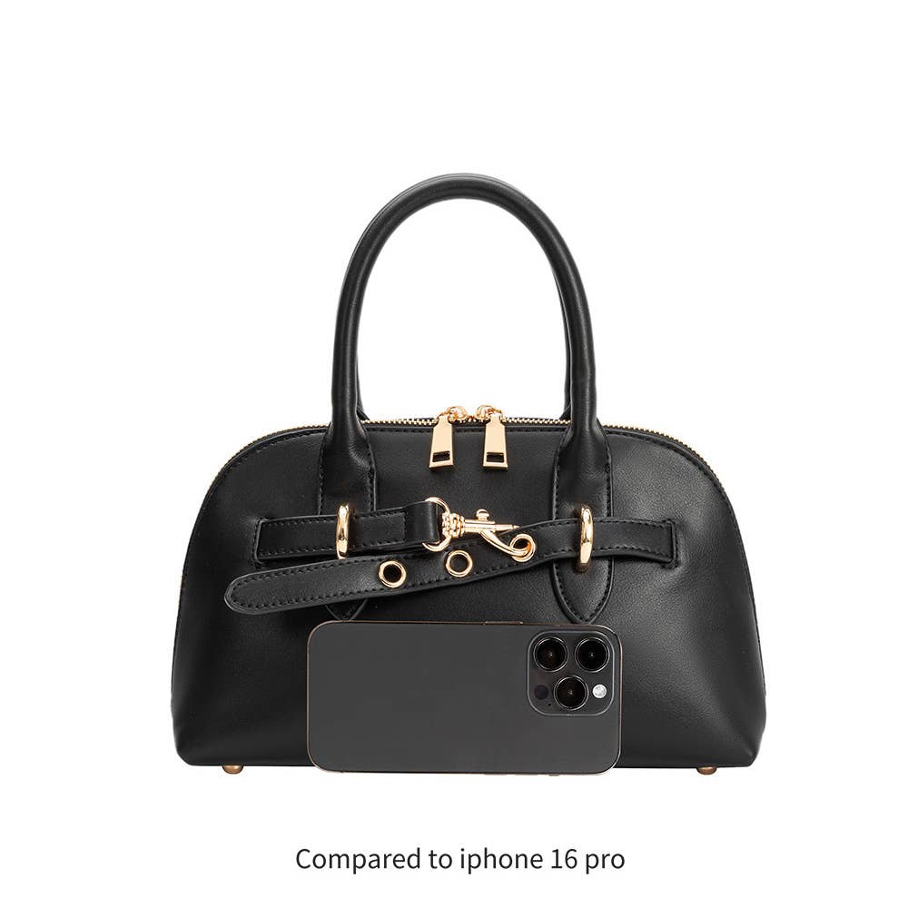 Rue Black Top Handle Bag