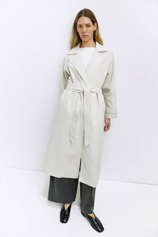 Brushed Twill Trench Coat