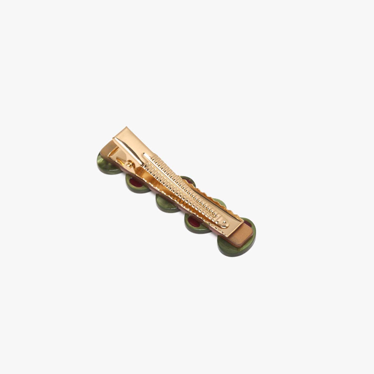 Green Olive Cocktail Alligator Hair Clip