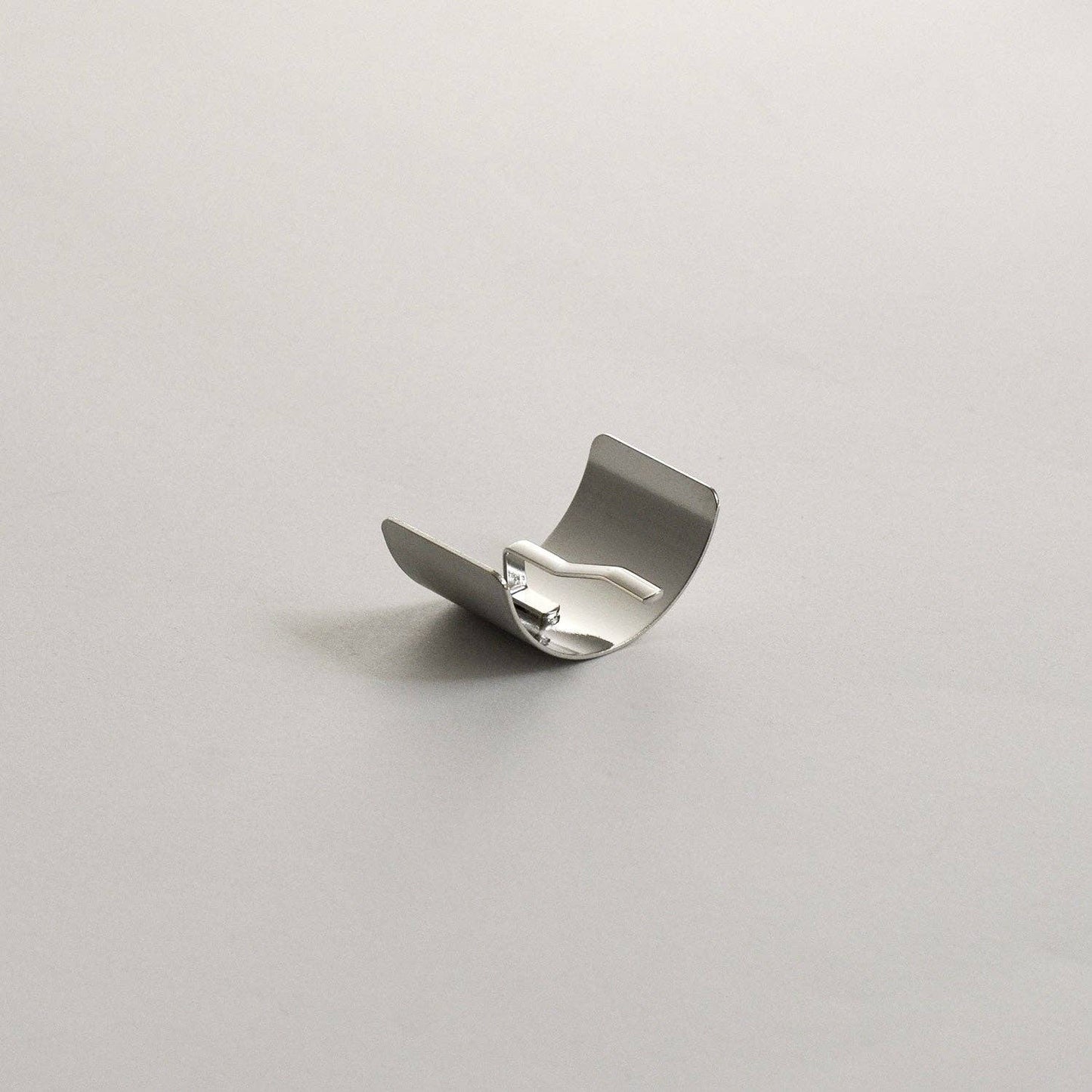 Silver Metal Rectangular Hair Ponytail Cuff Stick