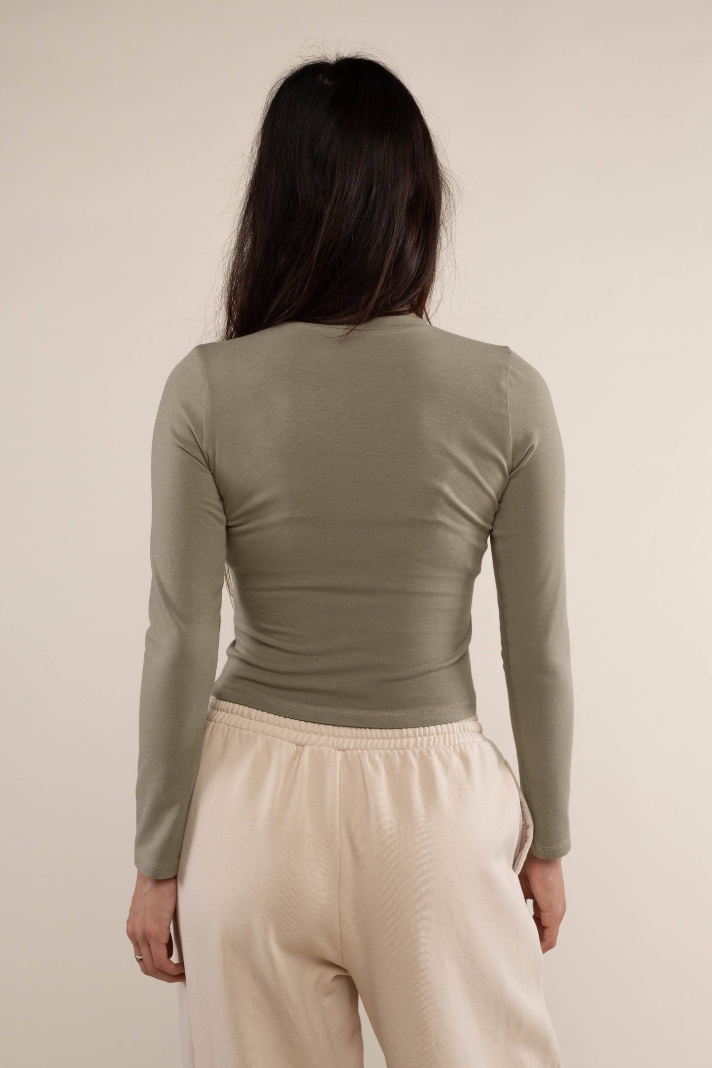 Organic Cotton + Hemp Crew Neck Long Sleeve Top