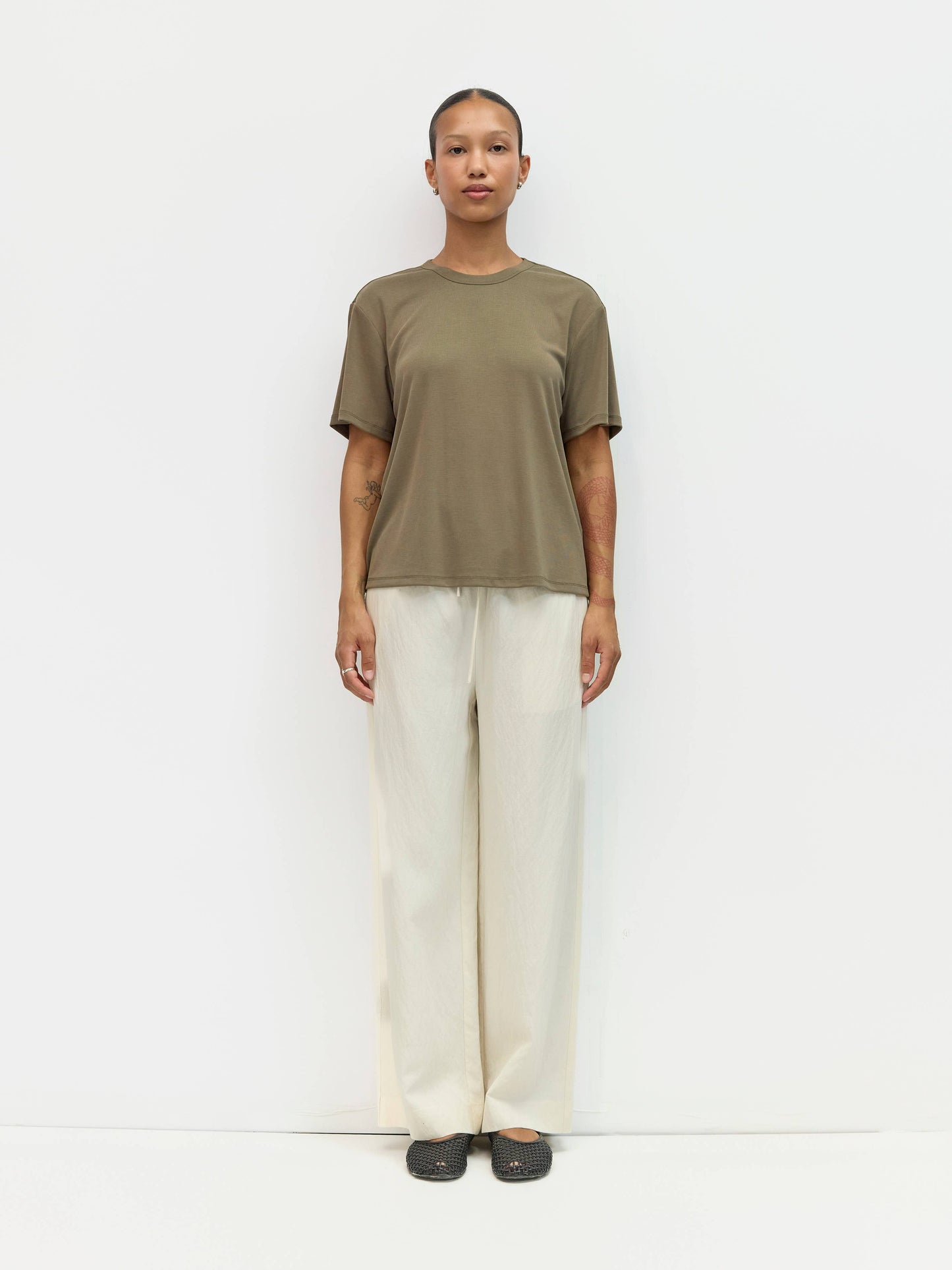 Oversized Modal Crew Neck Top