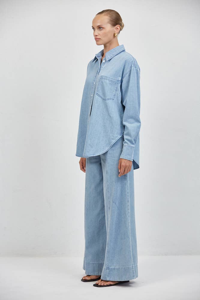 Light Denim Button Up Shirt