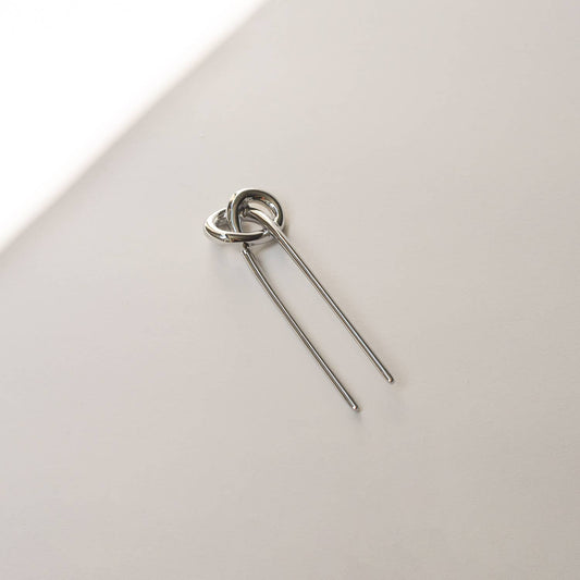 Silver Knot-shaped Hair Stick