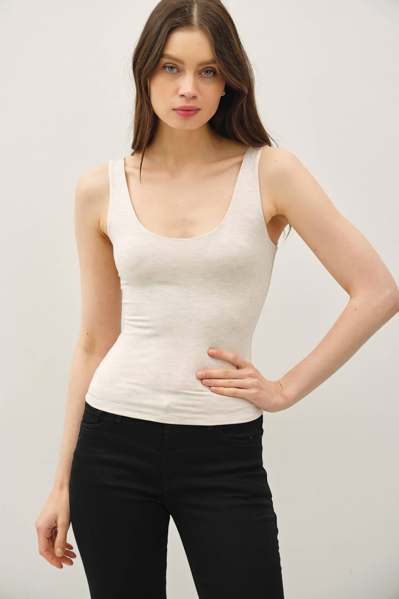 Scoop Neck Jersey Tank Top