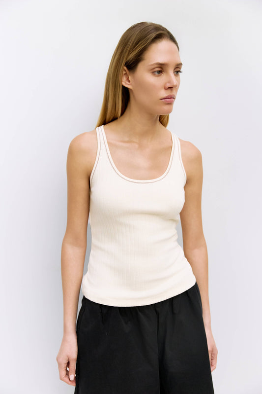 Ribbed Scoop Knit Tank Top