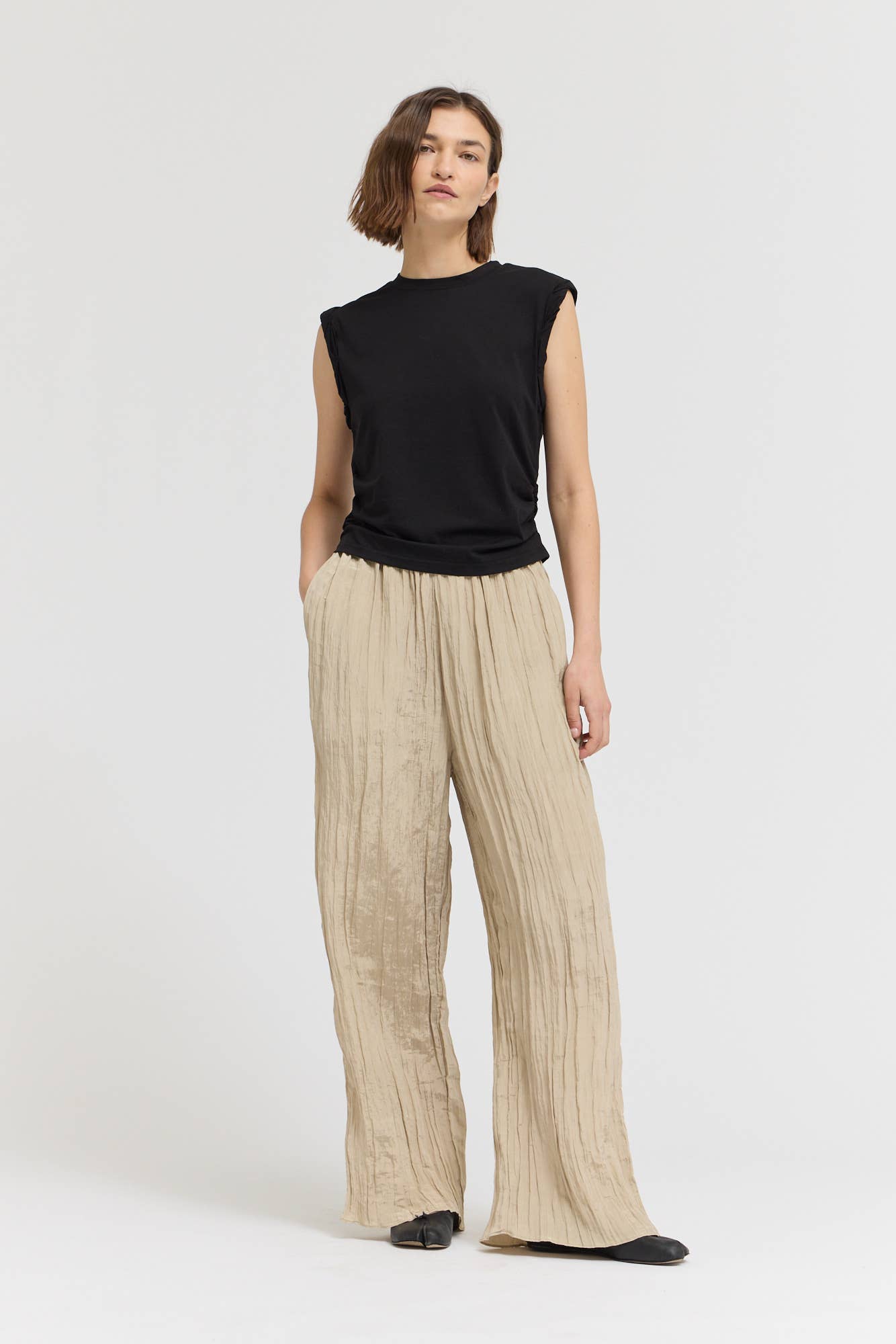 Black Twist Detail Sleeveless Top