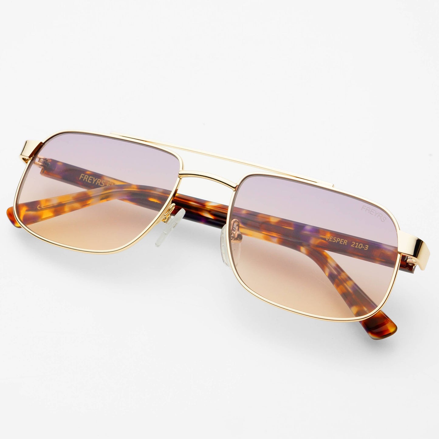 Vesper Gold Sunset Unisex Aviator Sunglasses