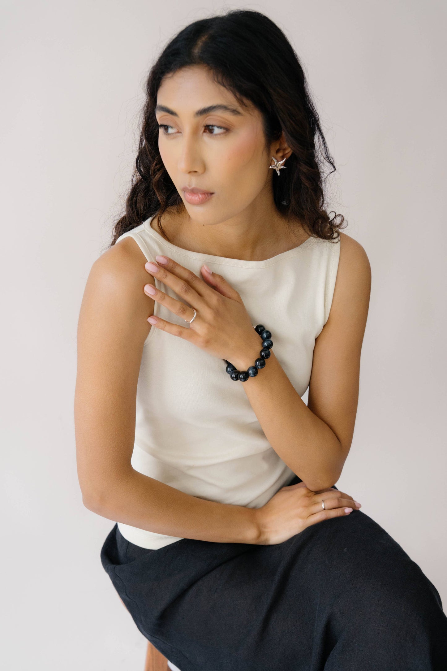 Dark Blue Tiger's Eye Yona Bracelet