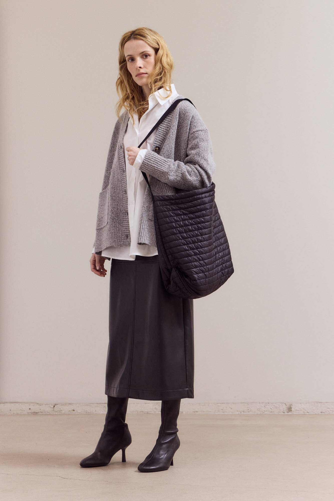 Oversized V-Neck Front Pocket Cardigan