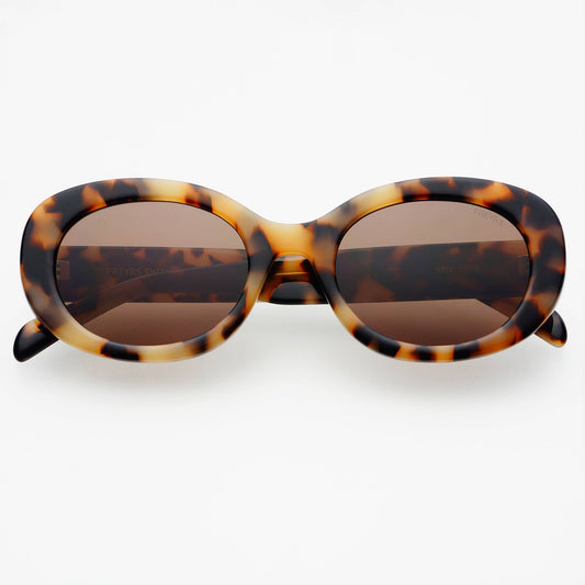 Brown Tortoise Oval Sunglasses - Aria by FREYRS Eyewear