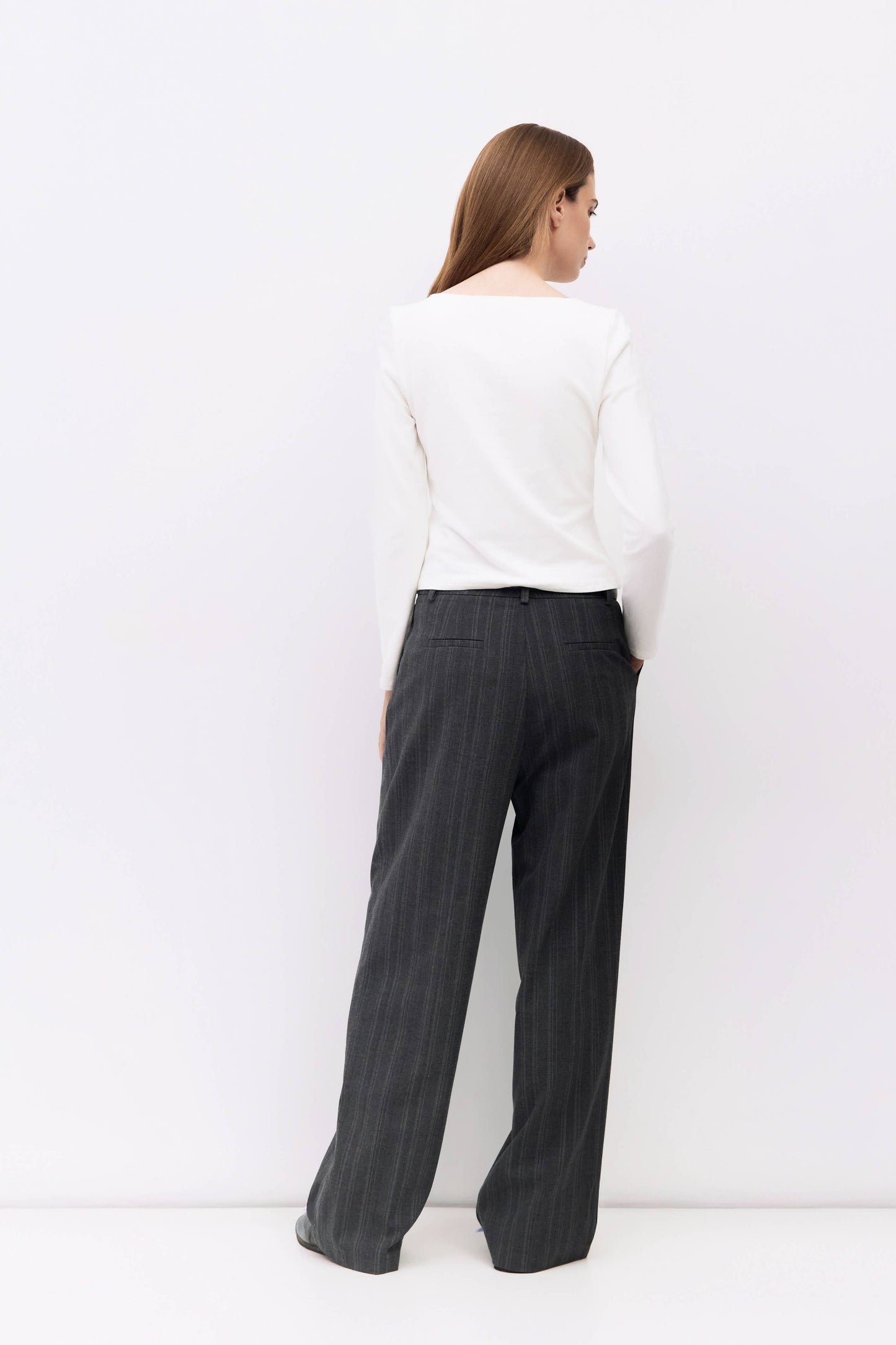 Brushed Jersey Long Sleeve Fitted Tee