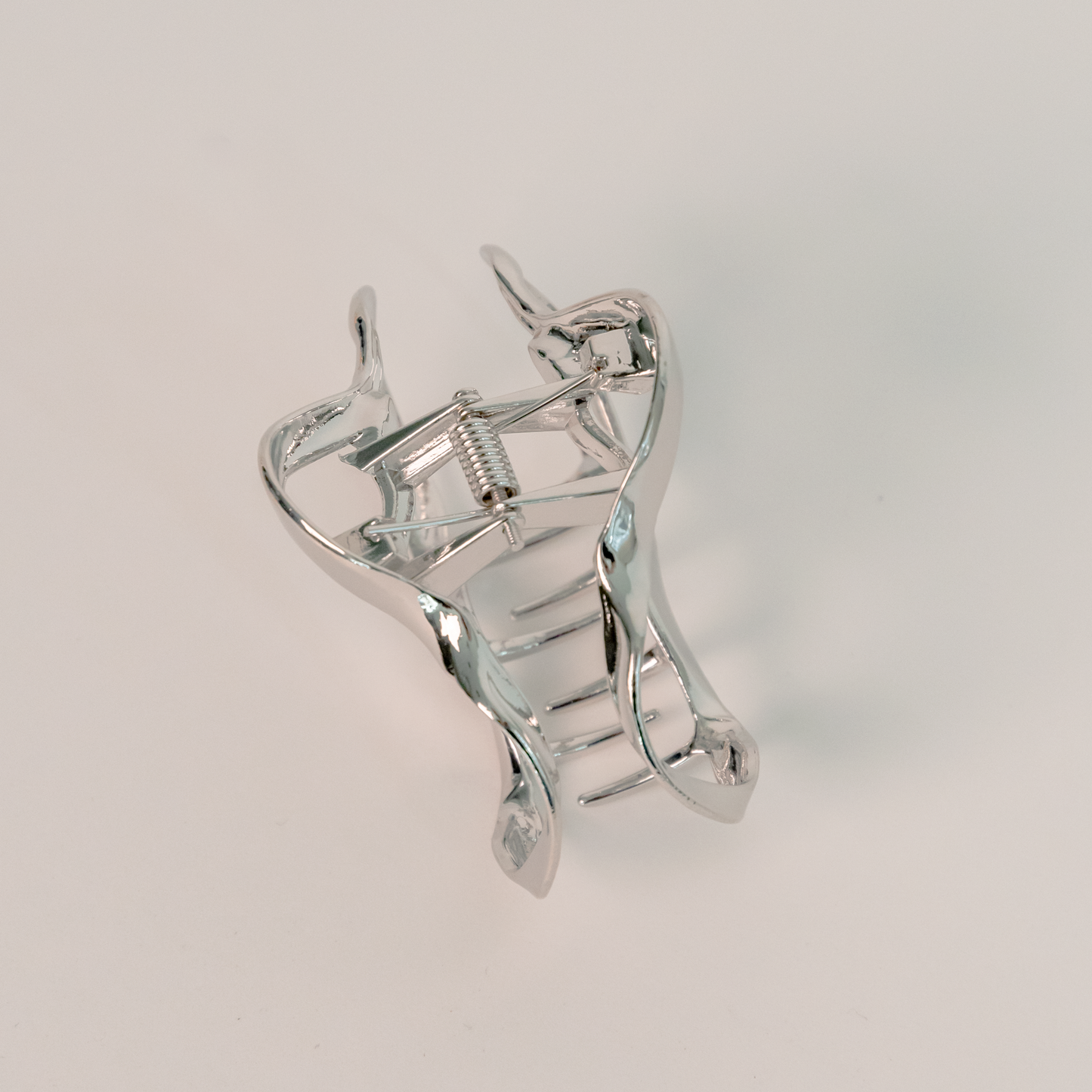 Silver Wave Hair Claw Clip