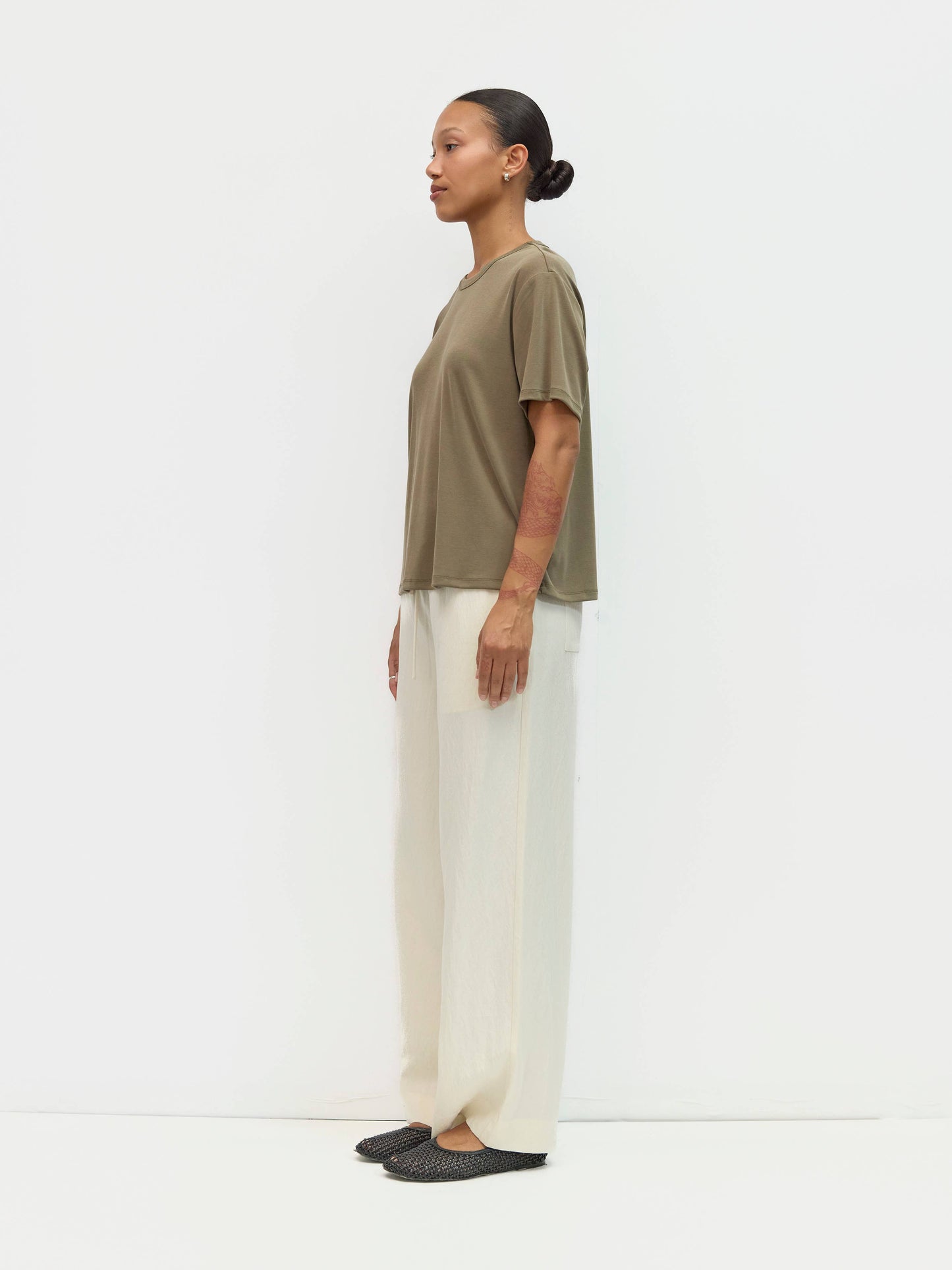 Oversized Modal Crew Neck Top