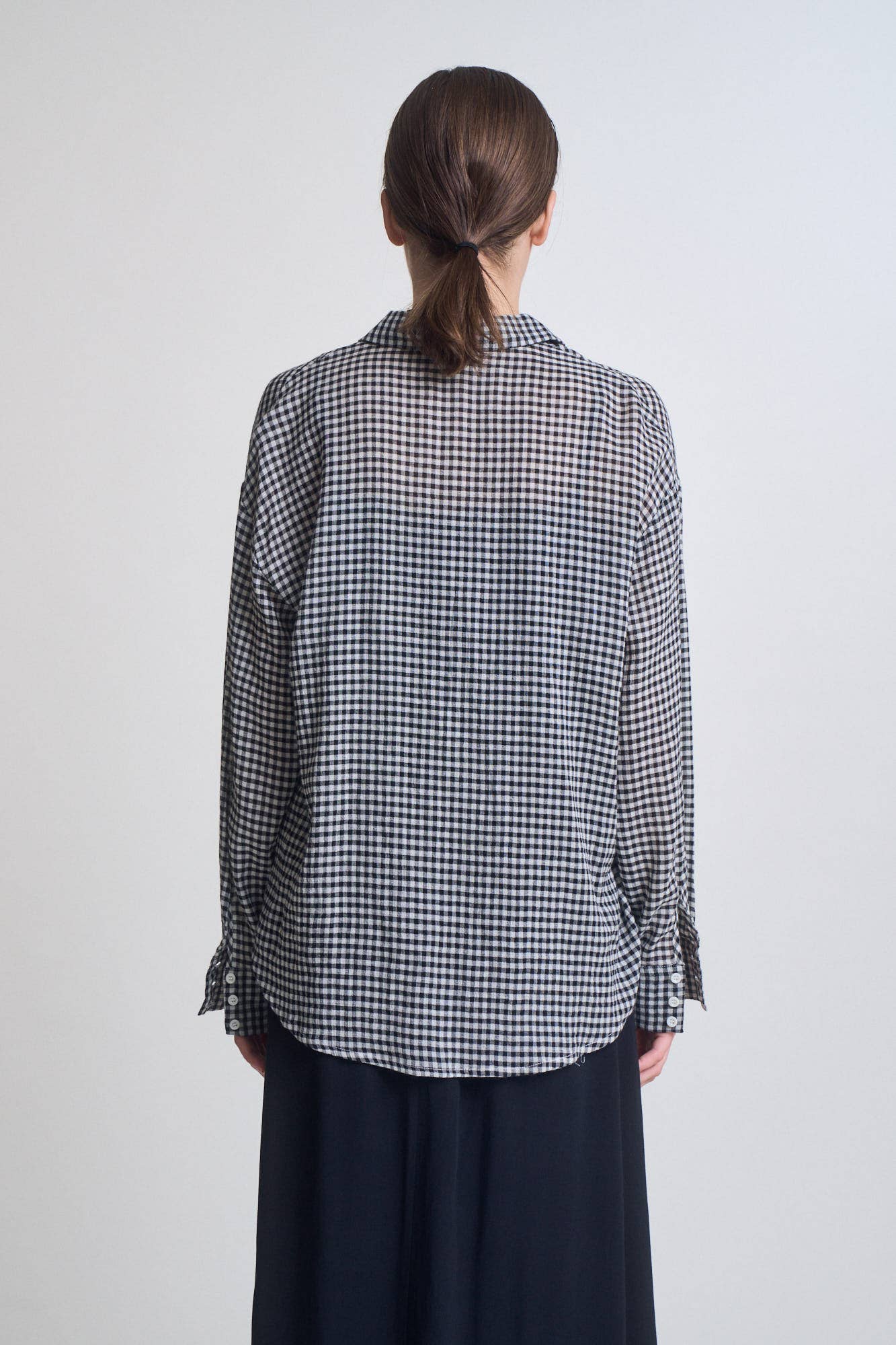 Black Check Button Up Shirt