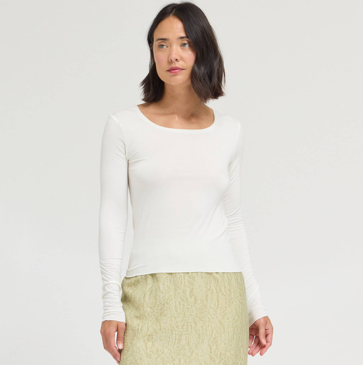 Lightweight Wide Neck Modal Jersey Top