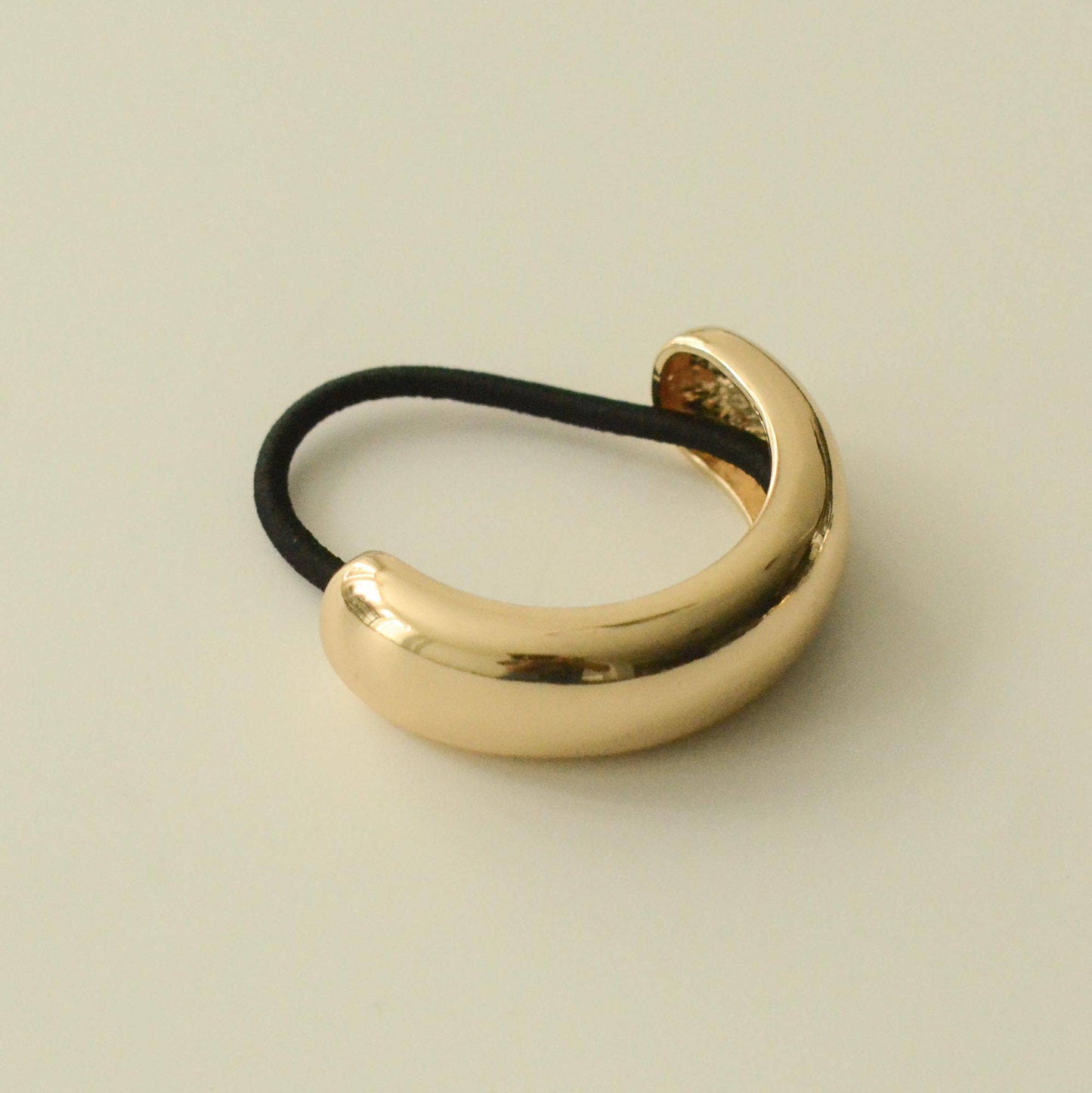 Gold Wide Metal Cuff Hair Tie