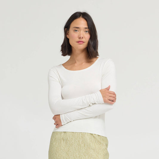 Lightweight Wide Neck Modal Jersey Top