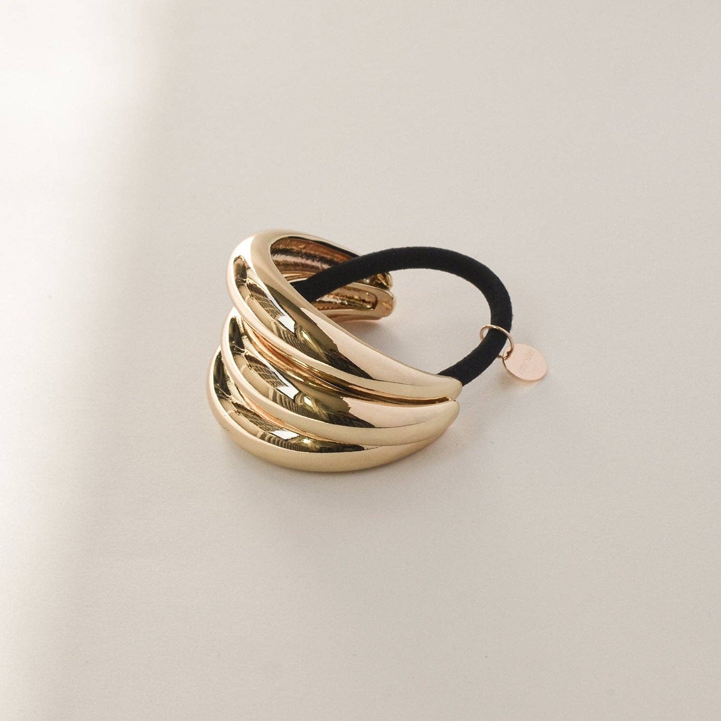 Gold Triple Arch Metal Ponytail Hair Tie