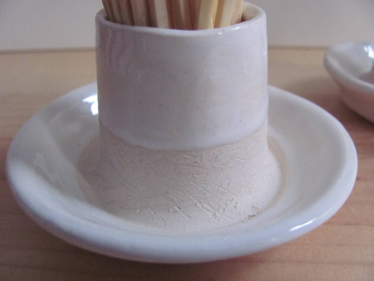 Handmade Ceramic Match Striker with Dish