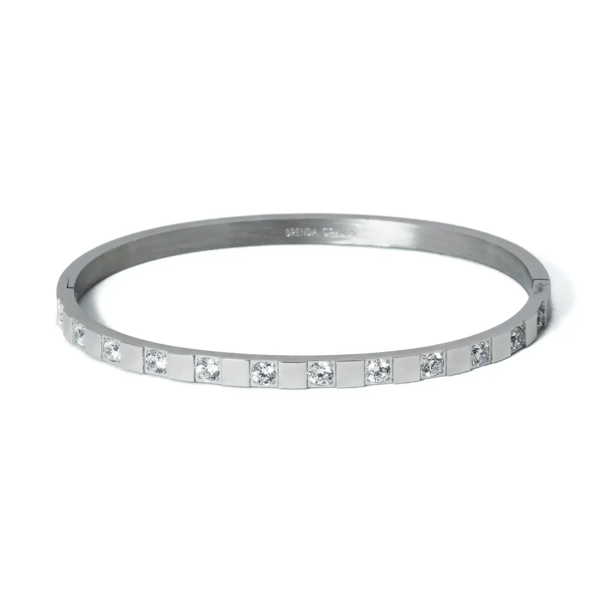Tennis Bangle: 18K Gold or Silver