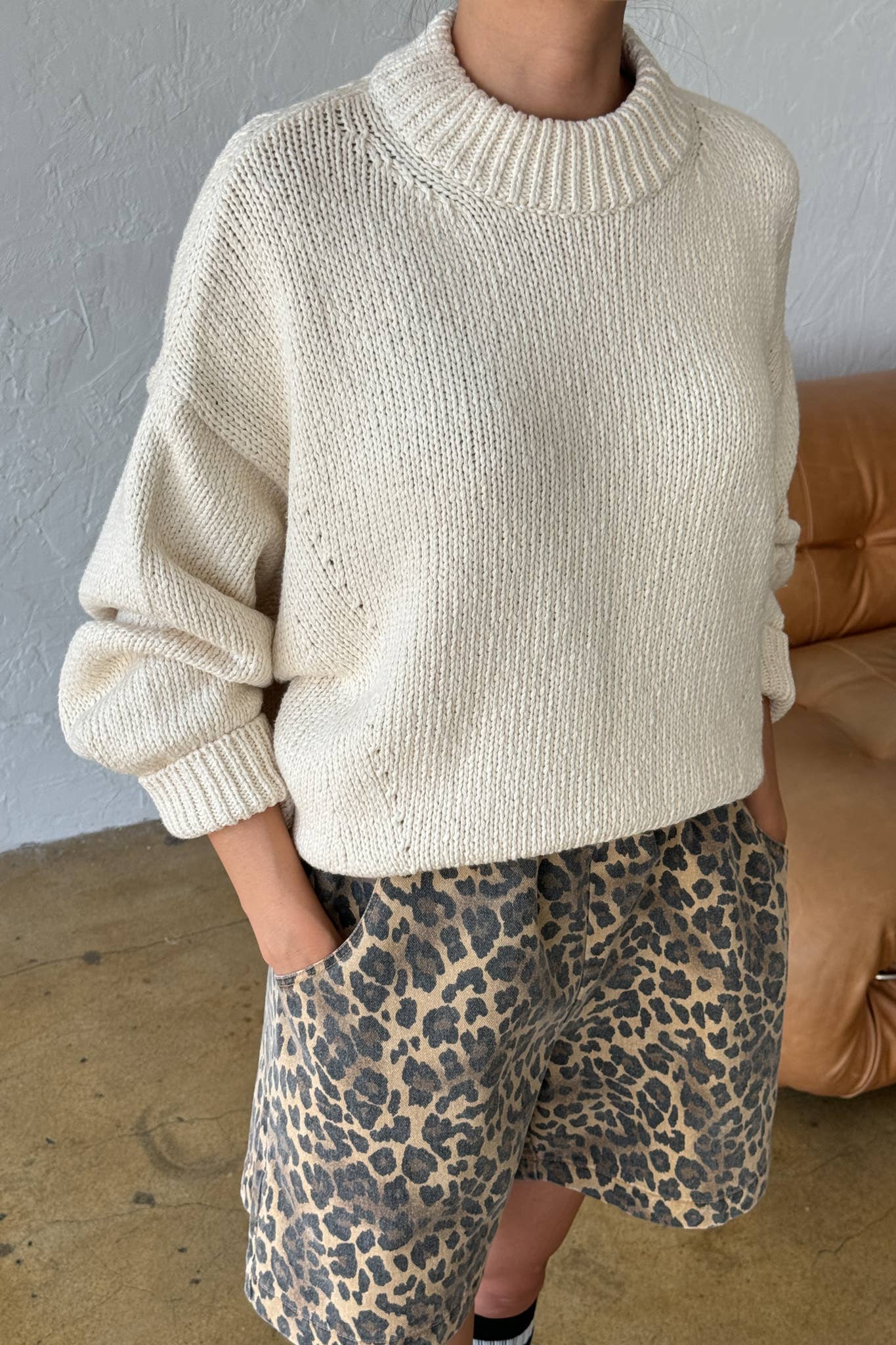 Naturel Zoe Cotton Sweater
