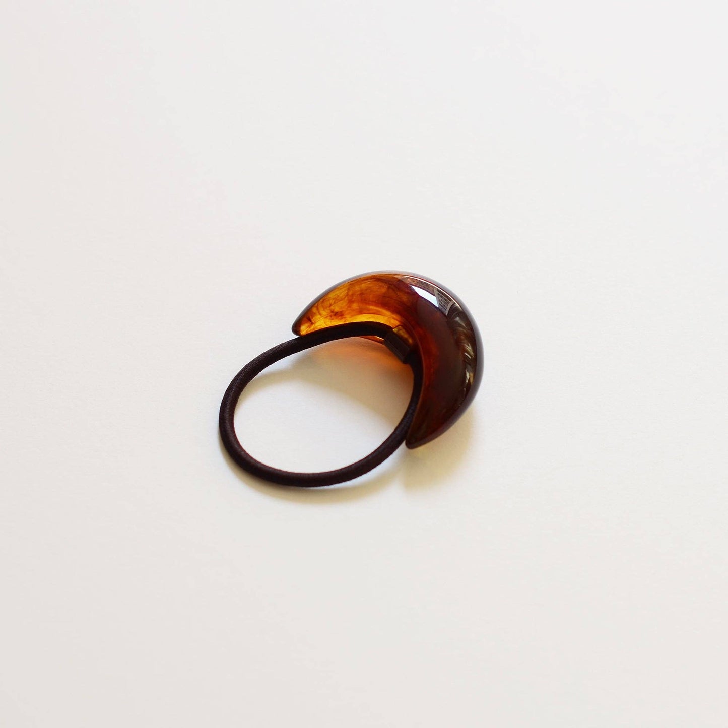 Amber Bold Crescent Resin Hair Tie