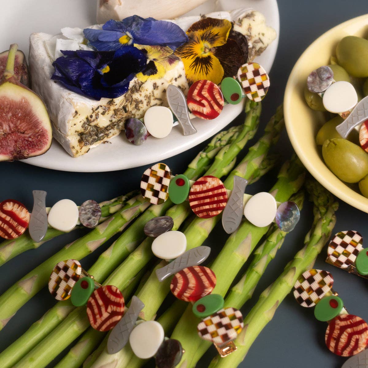 Hors D’oeuvre Multicolor Alligator Hair Clip