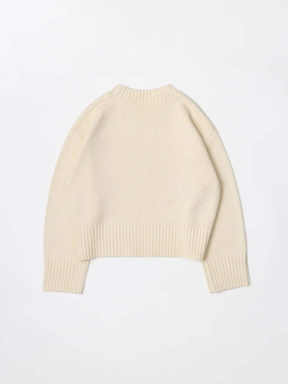 Cotton Ribbed Knit Pullover Sweater