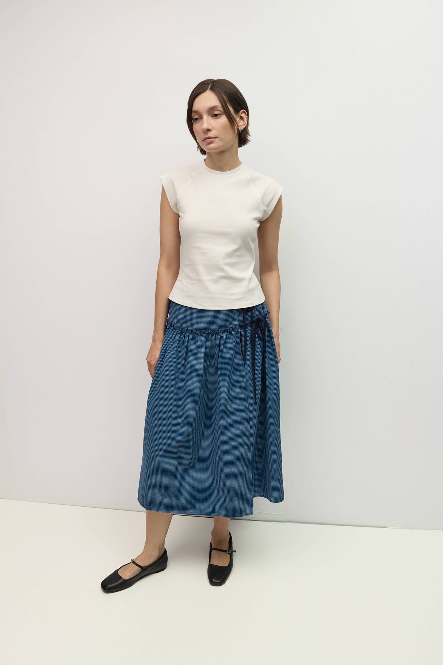 Raglan Cap Sleeve Cotton Tee