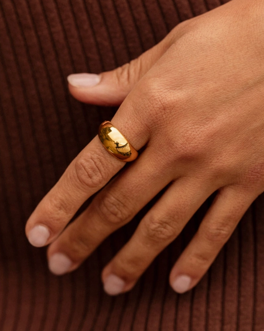 Chunky Gold Dome Ring