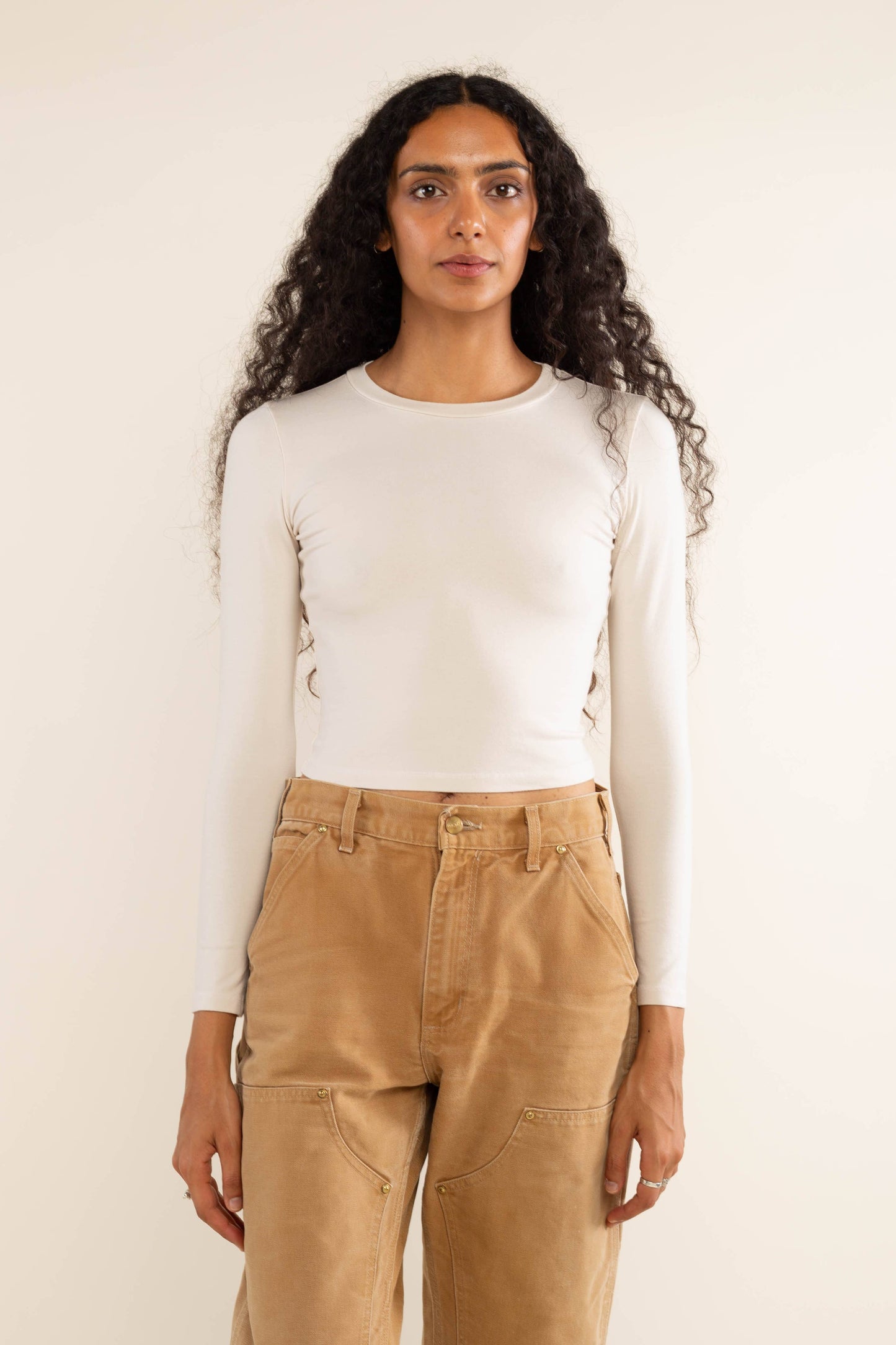Organic Cotton + Hemp Crew Neck Long Sleeve Top