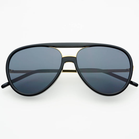 Black Shay Unisex Aviator Sunglasses